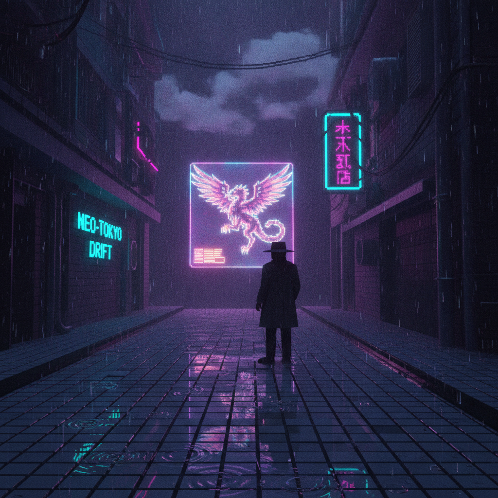 Feature image for 'Neon Grid', a cyberpunk stealth action game.